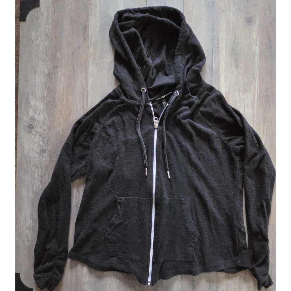 Calvin Klein Performance Black Full Zip Lightweight Hooded Jacket Junior Girls L